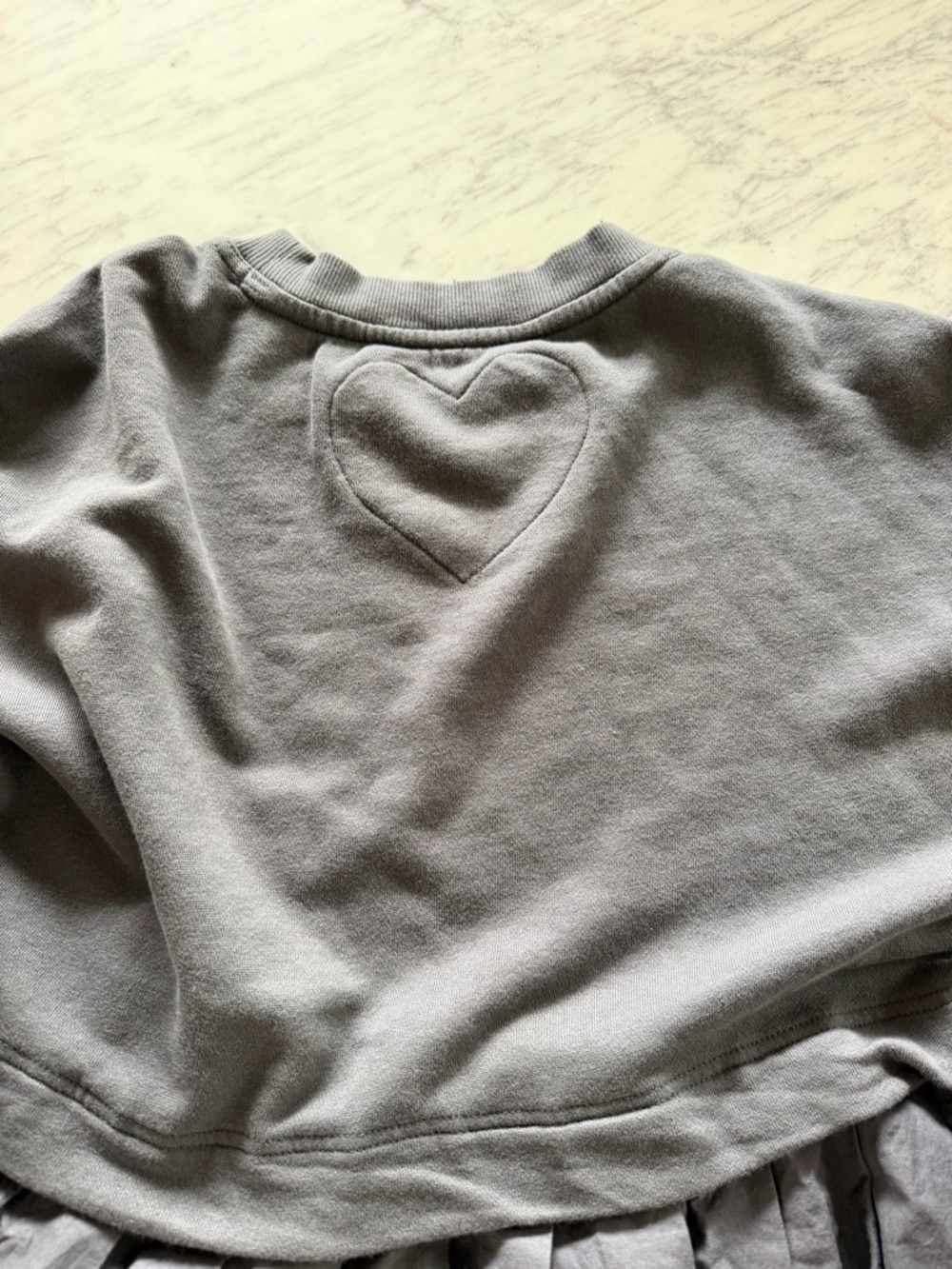 Free People Charcoal Pleated Sweatshirt Mini Dress - Picture 9 of 12